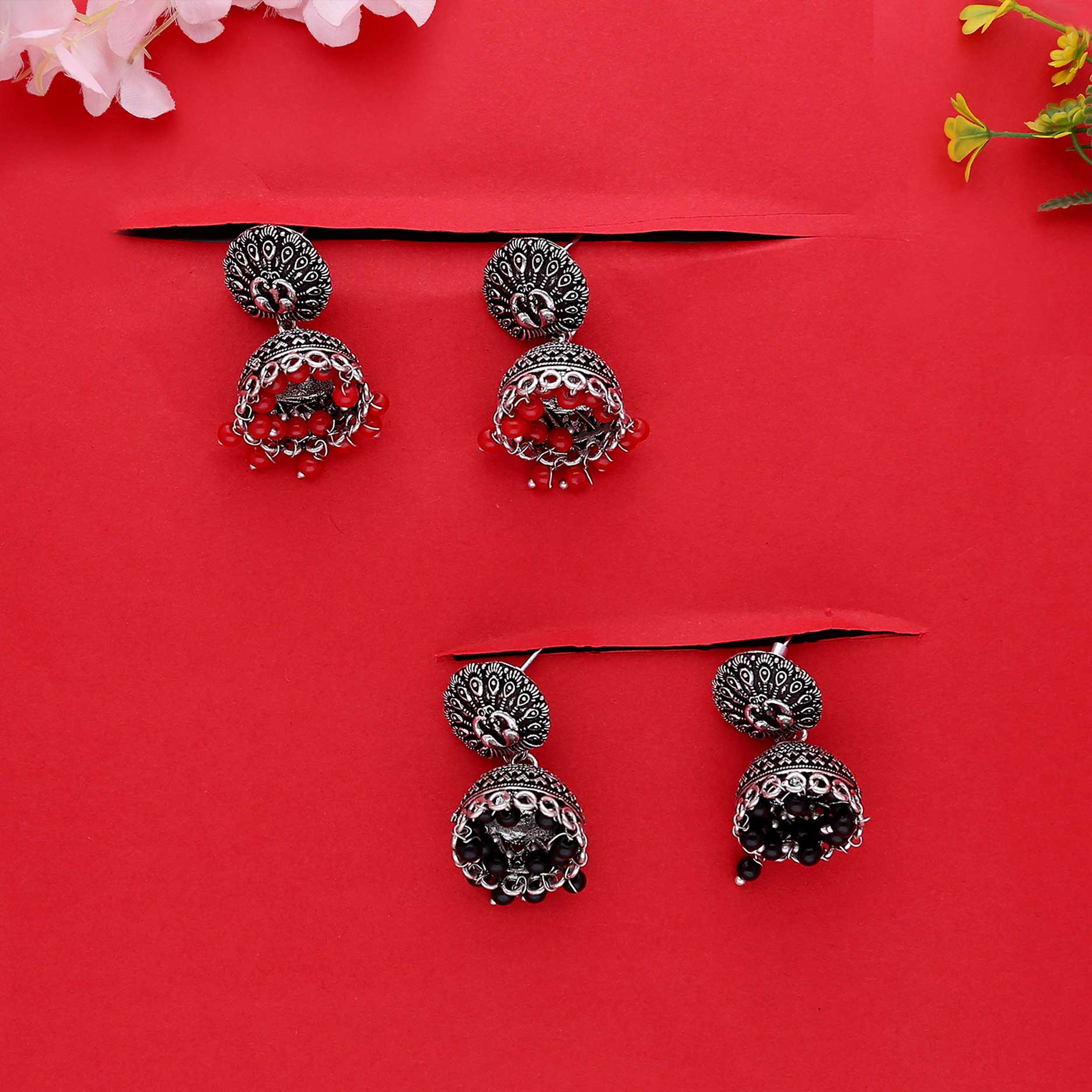 Designer Peacock Jhumka - ESKU302101980