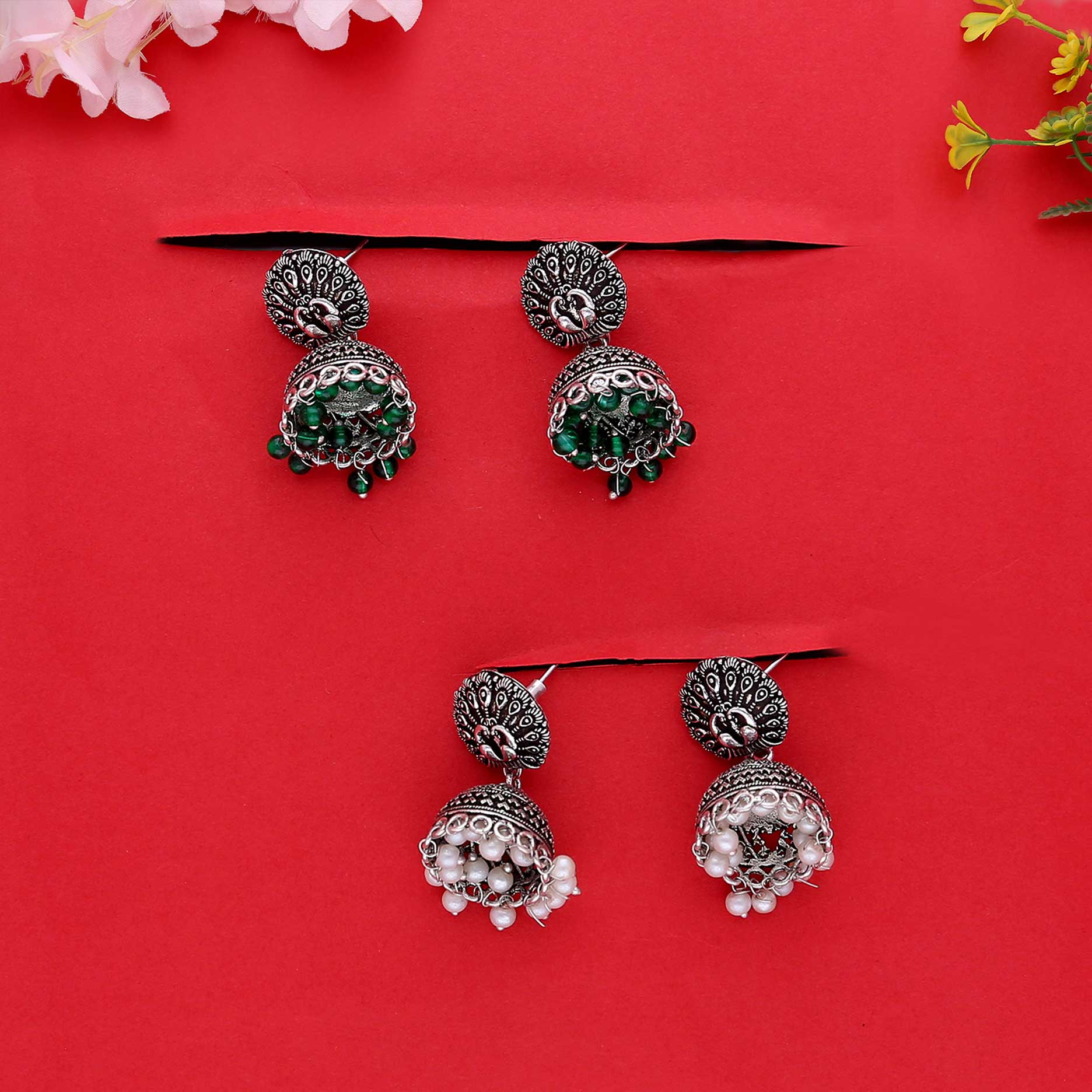 Designer Peacock Jhumka - ESKU302101980