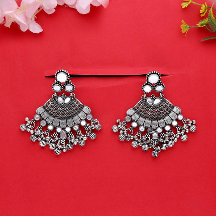 Beautiful Oxidised Long Earring - ESKU302101983