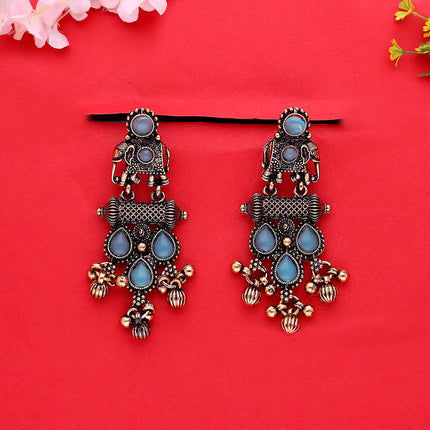 Elephant Design Long Earrings - ESKU302101988
