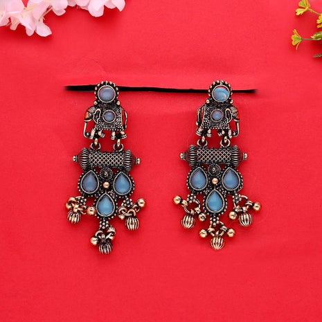 Elephant Design Long Earrings - ESKU302101988