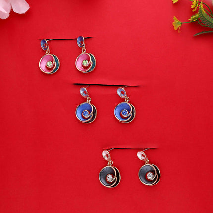 Trendy Colorful Flower Earring - ESKU302101996