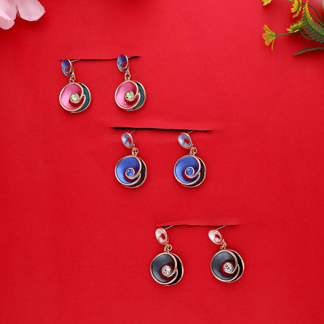 Trendy Colorful Flower Earring - ESKU302101996