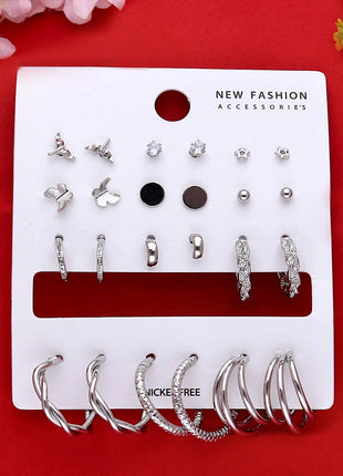 12 Pairs of Elegant Earrings - ESKU302102023