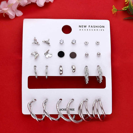 12 Pairs of Elegant Earrings - ESKU302102023