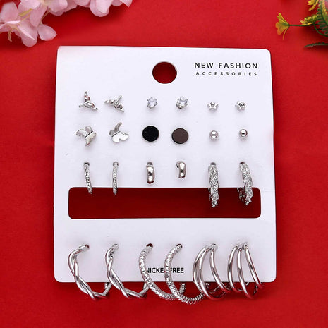 12 Pairs of Elegant Earrings - ESKU302102023