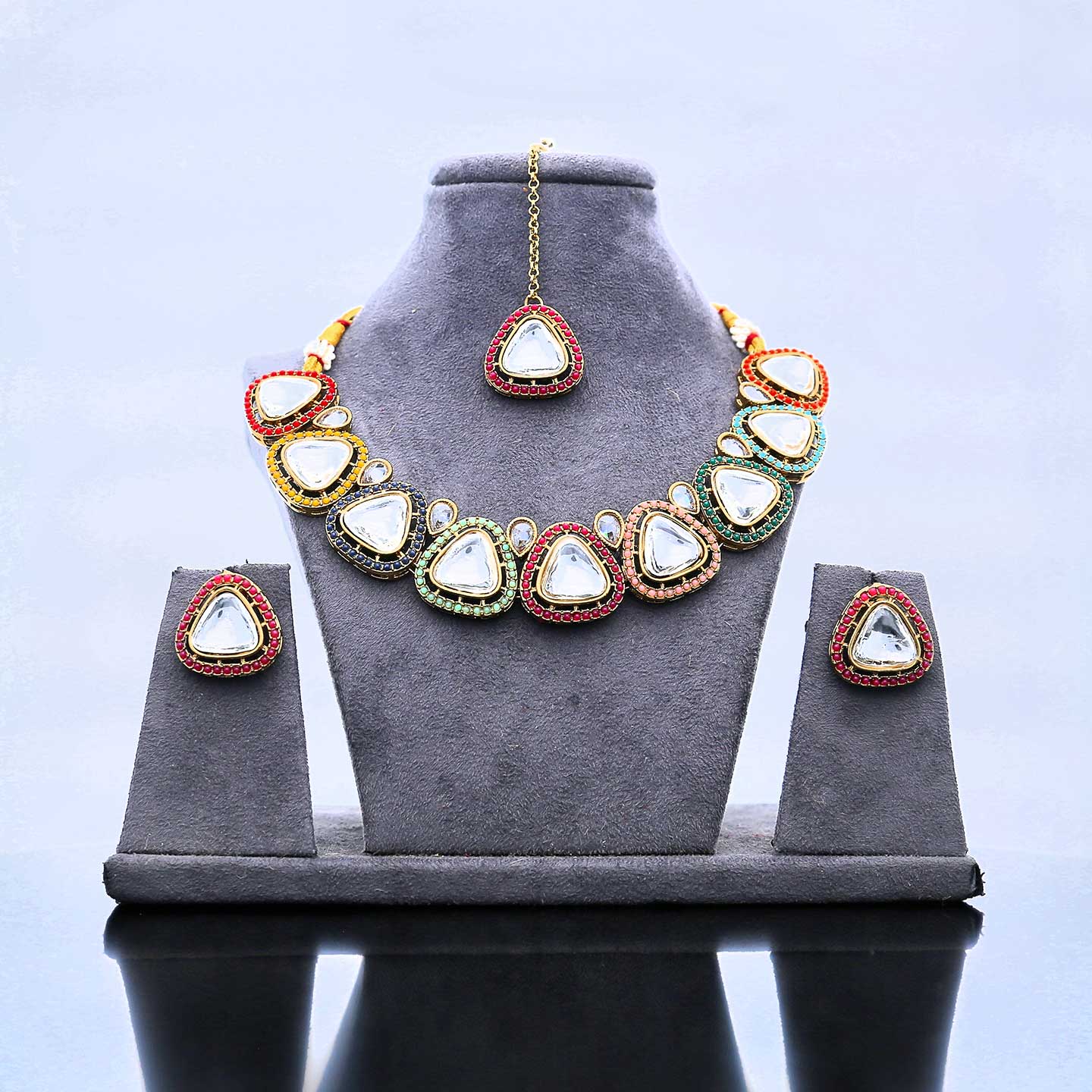 Premium Quality Kundan Jewellery Set - ESKU302102052