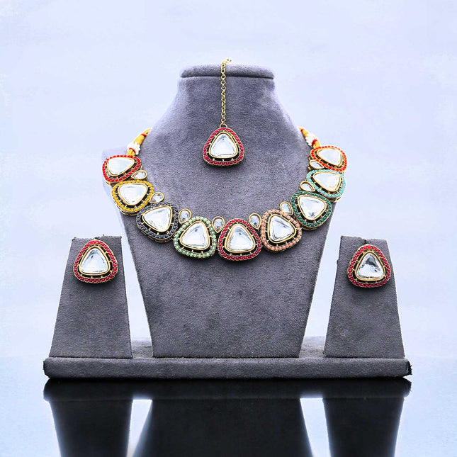 Premium Quality Kundan Jewellery Set - ESKU302102052