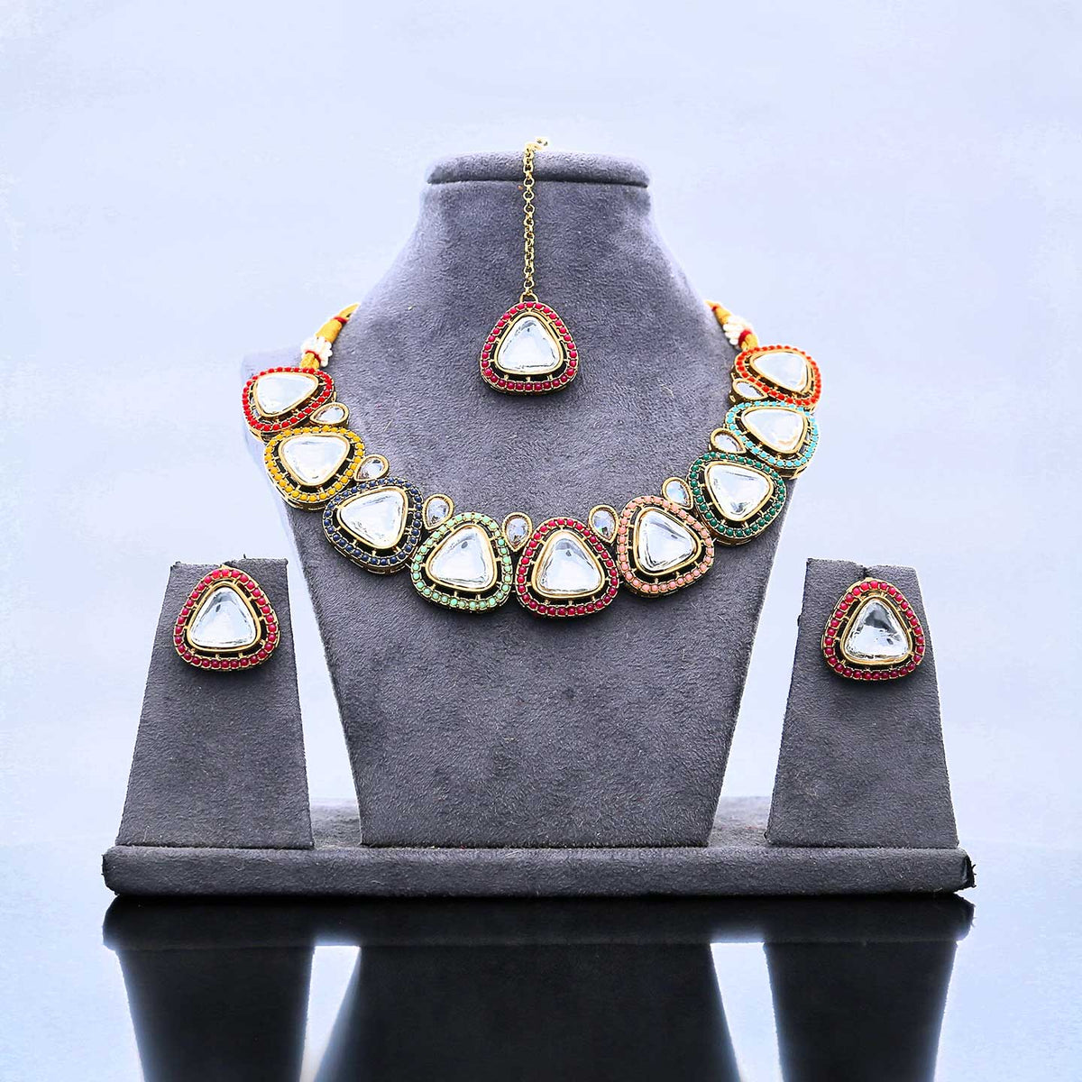 Premium Quality Kundan Jewellery Set - ESKU302102052
