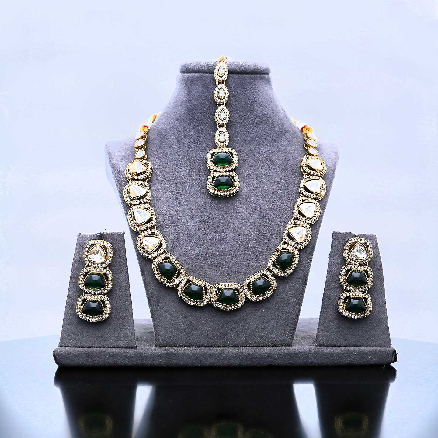 Premium Quality Kundan Necklace Set - ESKU302102060