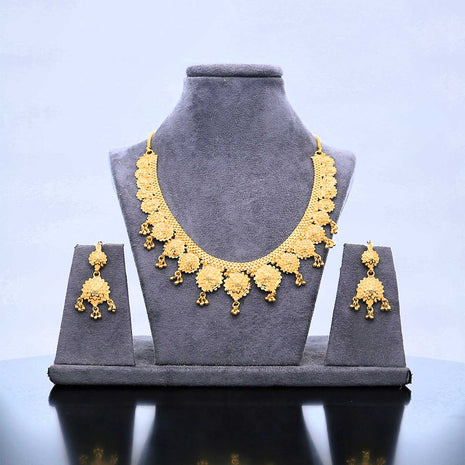 Traders Flower Design Necklace Set - ESKU302102063