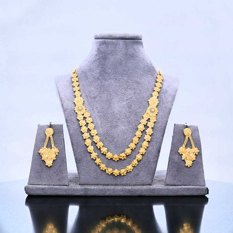 Beautiful Floral Long Necklace Set - ESKU302102071