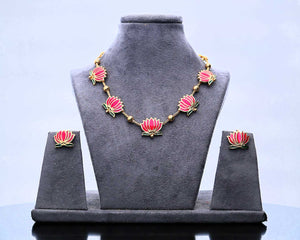 Meenakari Necklace Set - ESKU302102117
