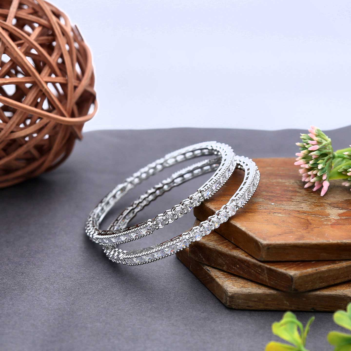 CZ Designer Bangles - ESKU302102120