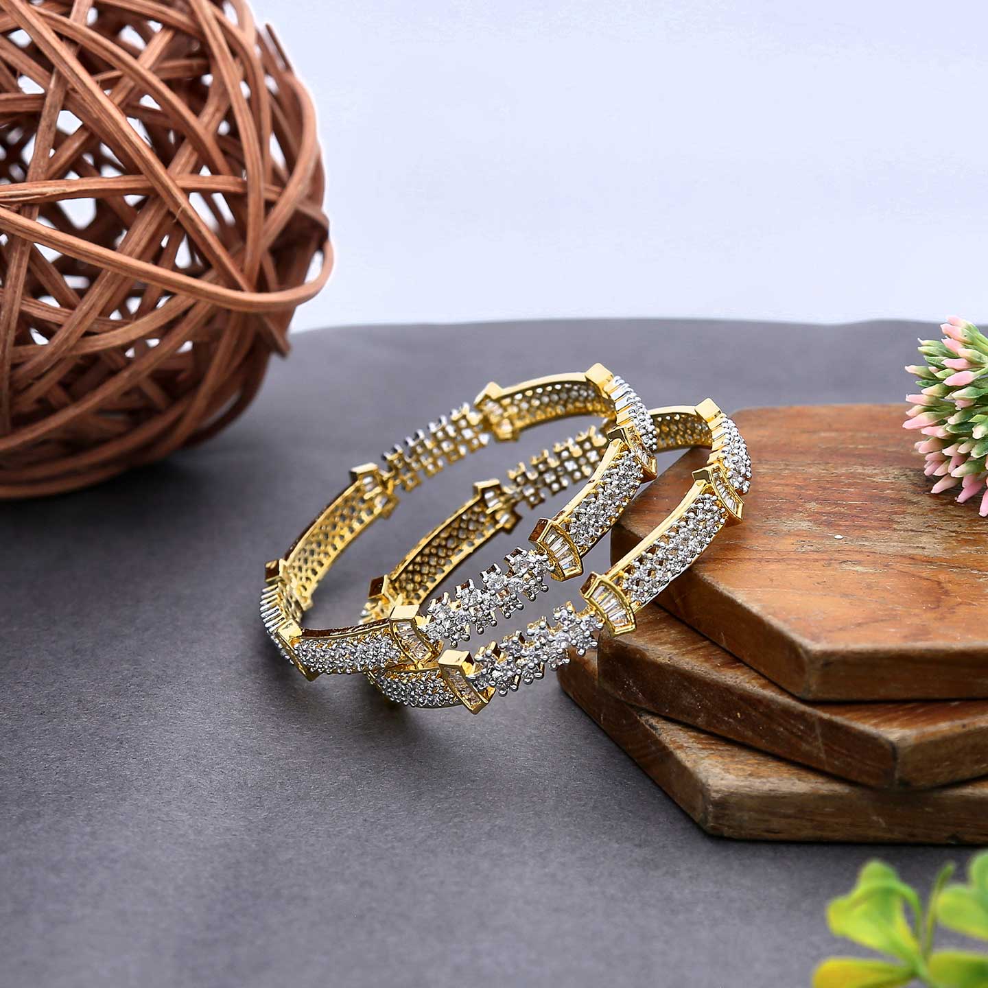 Beautiful CZ Bangles - ESKU302102123