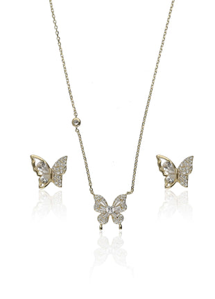 Butterfly Pendant Chain Necklace - ESKU302202915