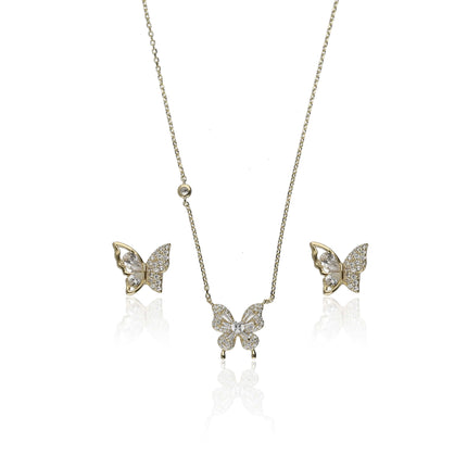 Butterfly Pendant Chain Necklace - ESKU302202915