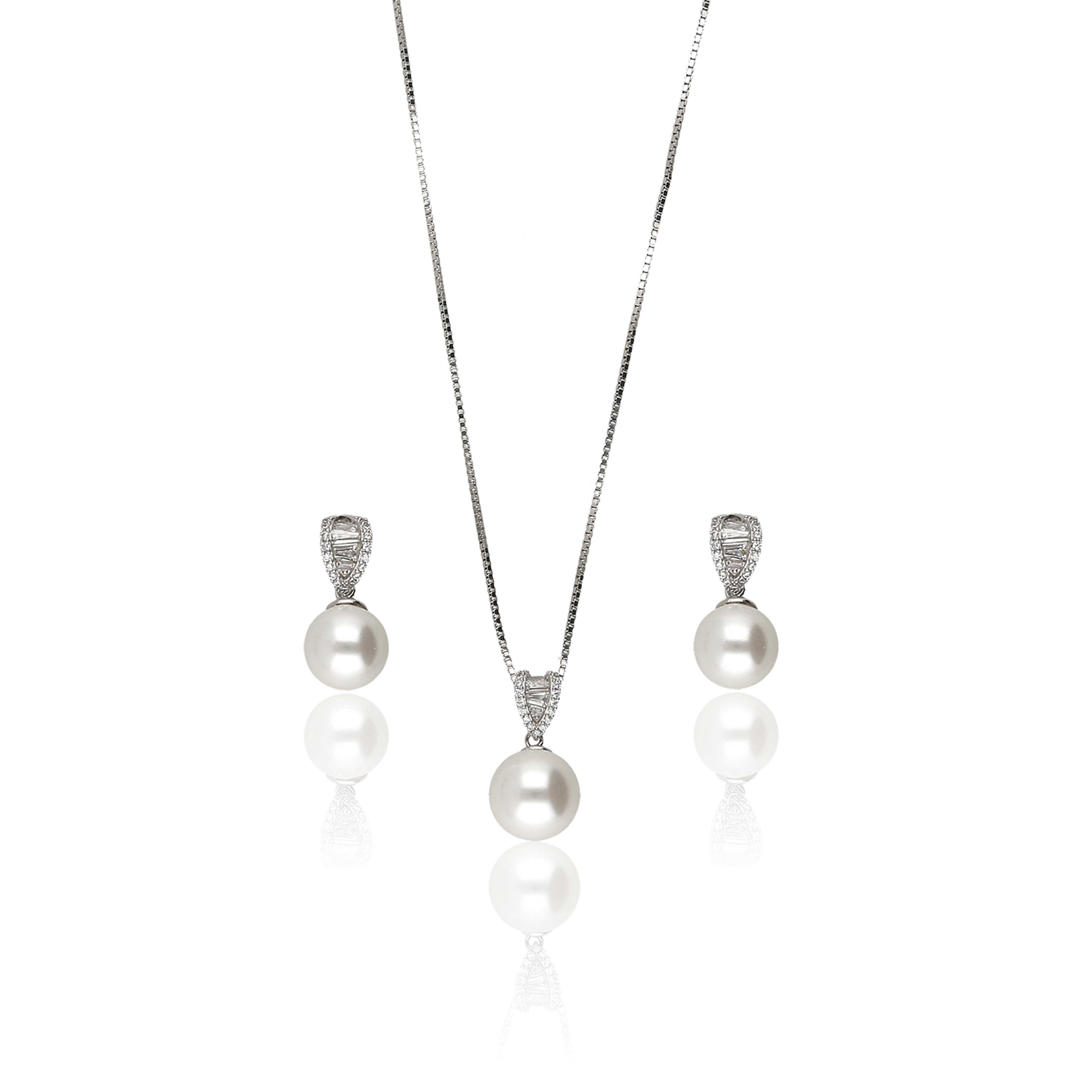 Pearl Pendant Necklace Set - ESKU302202916