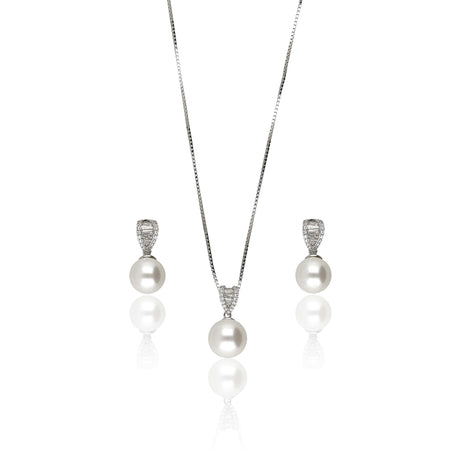 Pearl Pendant Necklace Set - ESKU302202916