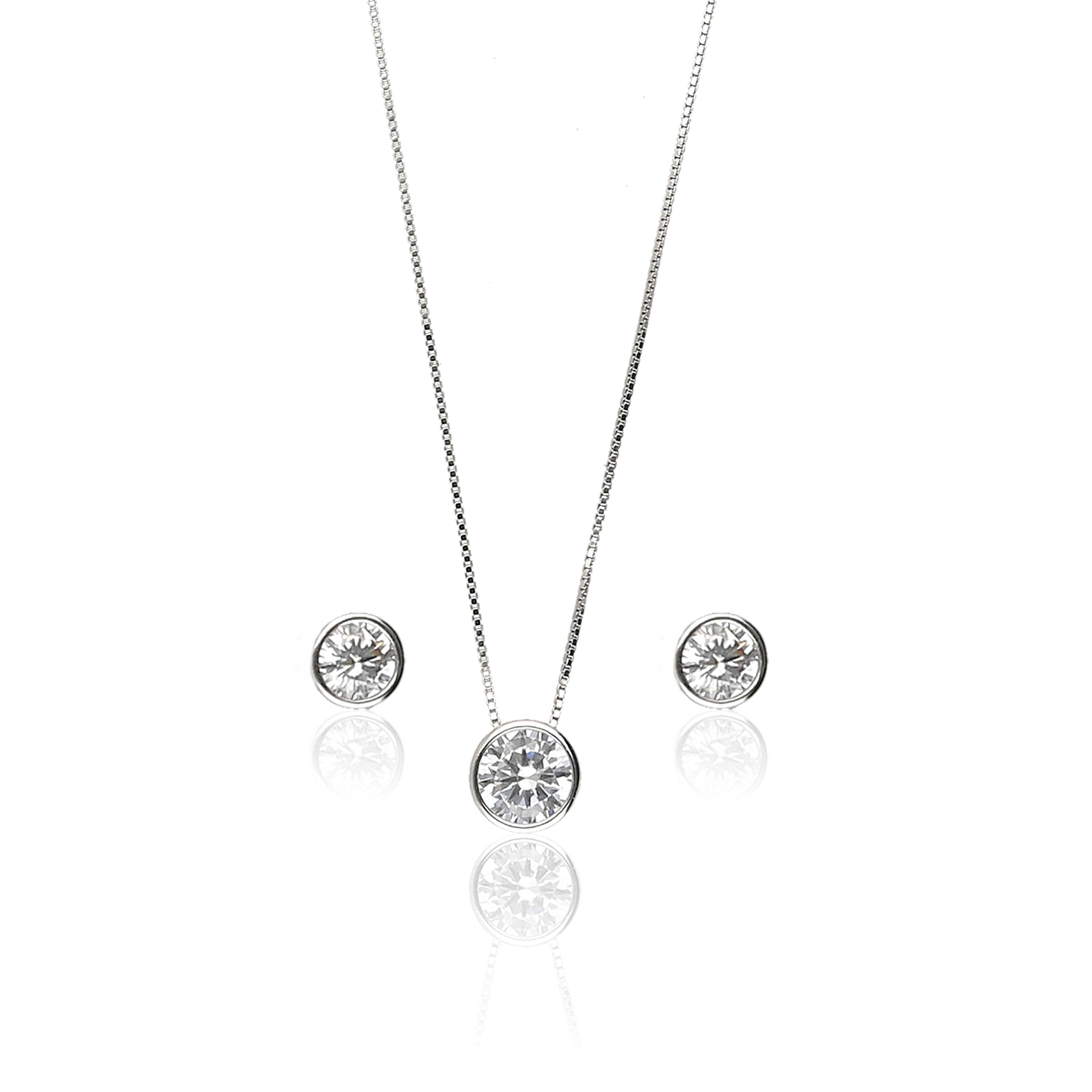 AD-Studded Necklace Set - ESKU302202919