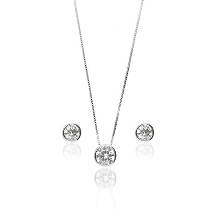 AD-Studded Necklace Set - ESKU302202919