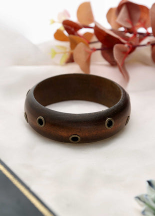Vintage Wood & Brass Kada - ESKU302202965