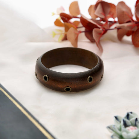 Vintage Wood & Brass Kada - ESKU302202965
