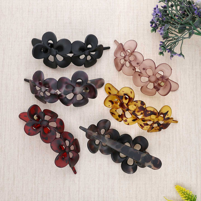 Flower Design Hair Claw Clips - ESKU302202968