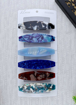 Marble Textured Hair Clip - ESKU302303036