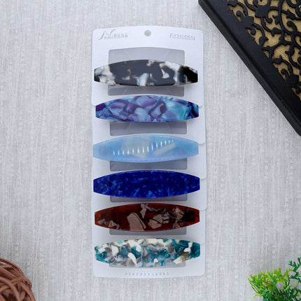 Marble Textured Hair Clip - ESKU302303036