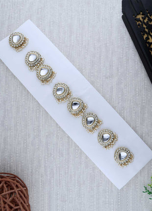 Kundan Pearl Hair Hook - ESKU302303045