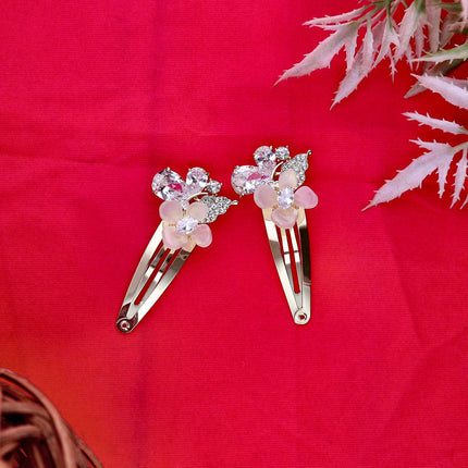 Crystal Flower Tik Tak Pins - ESKU302303048