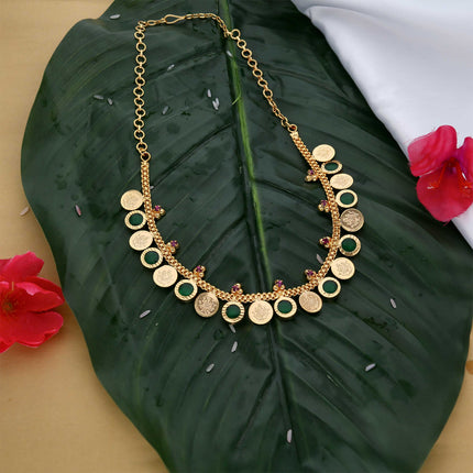 Devi Coin Stone Long Necklace - ESKU302303069