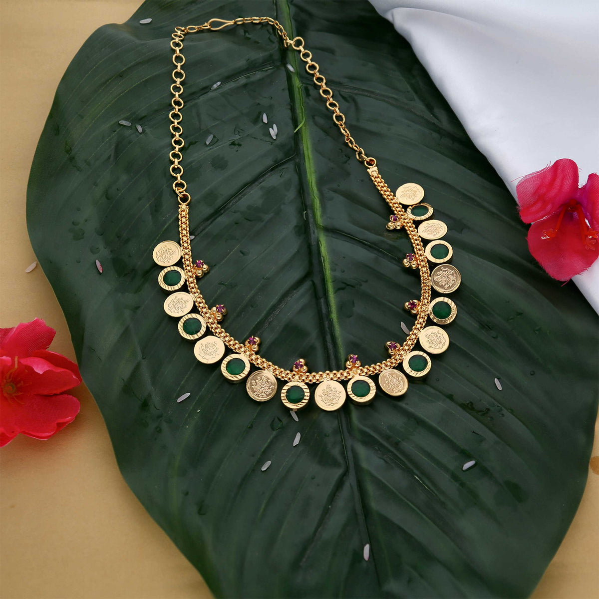 Devi Coin Stone Long Necklace - ESKU302303069