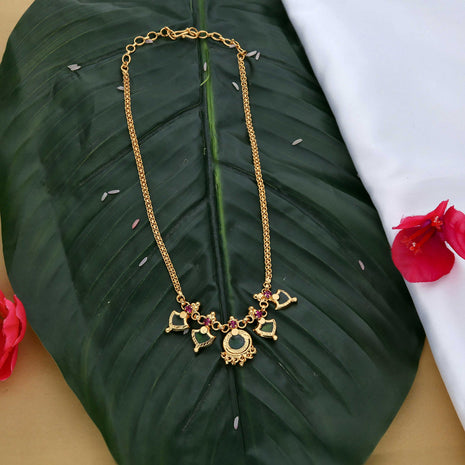 Kerala Style Palakka Necklace - ESKU302303075