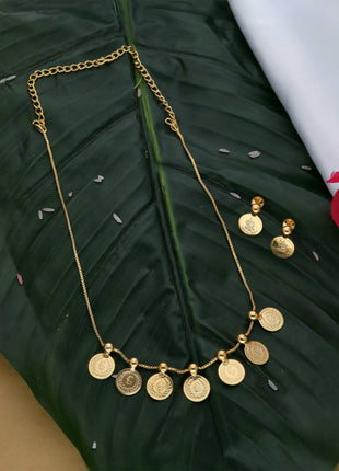 Lakshmi Coin Imitation Necklace - ESKU302303082