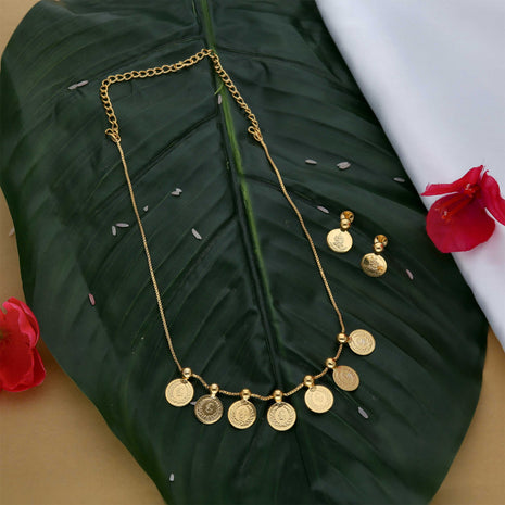 Lakshmi Coin Imitation Necklace - ESKU302303082