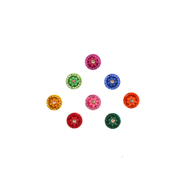 Trendy Colorful Round Bindis - ESKU302303109