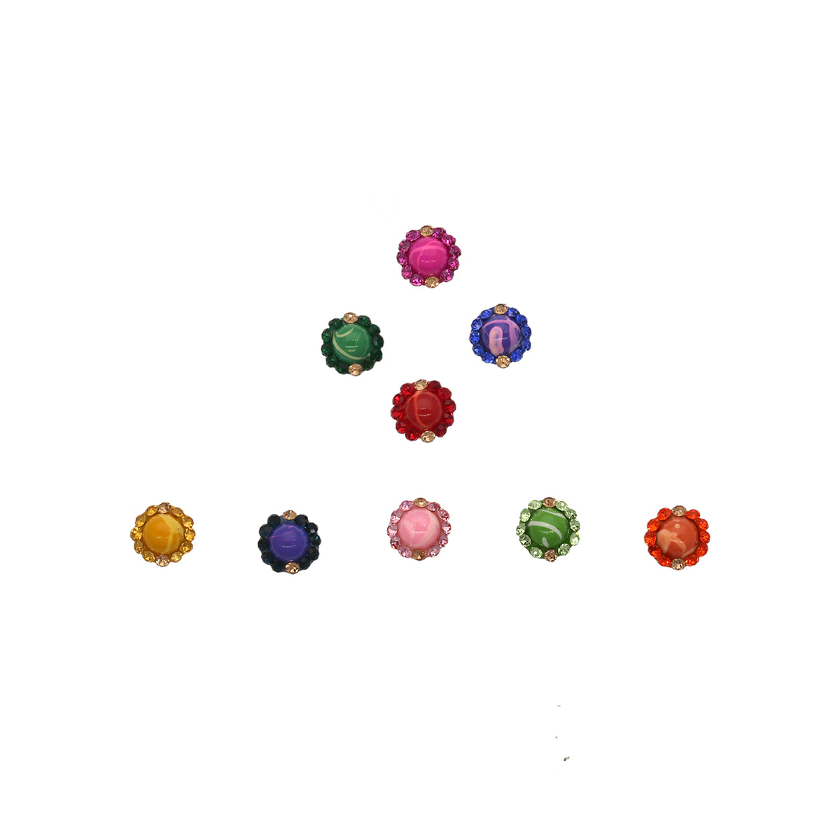 Studded Stone Fancy Bindis - ESKU302303115