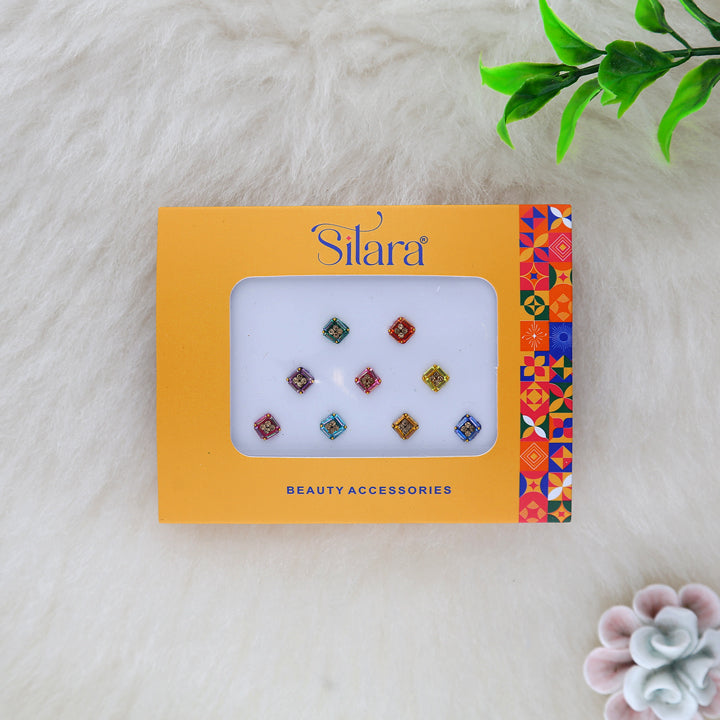 Colorful Stone Square Bindis - ESKU302303121