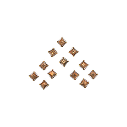 Square Shape Pearl Work Fancy Bindi - ESKU302303131