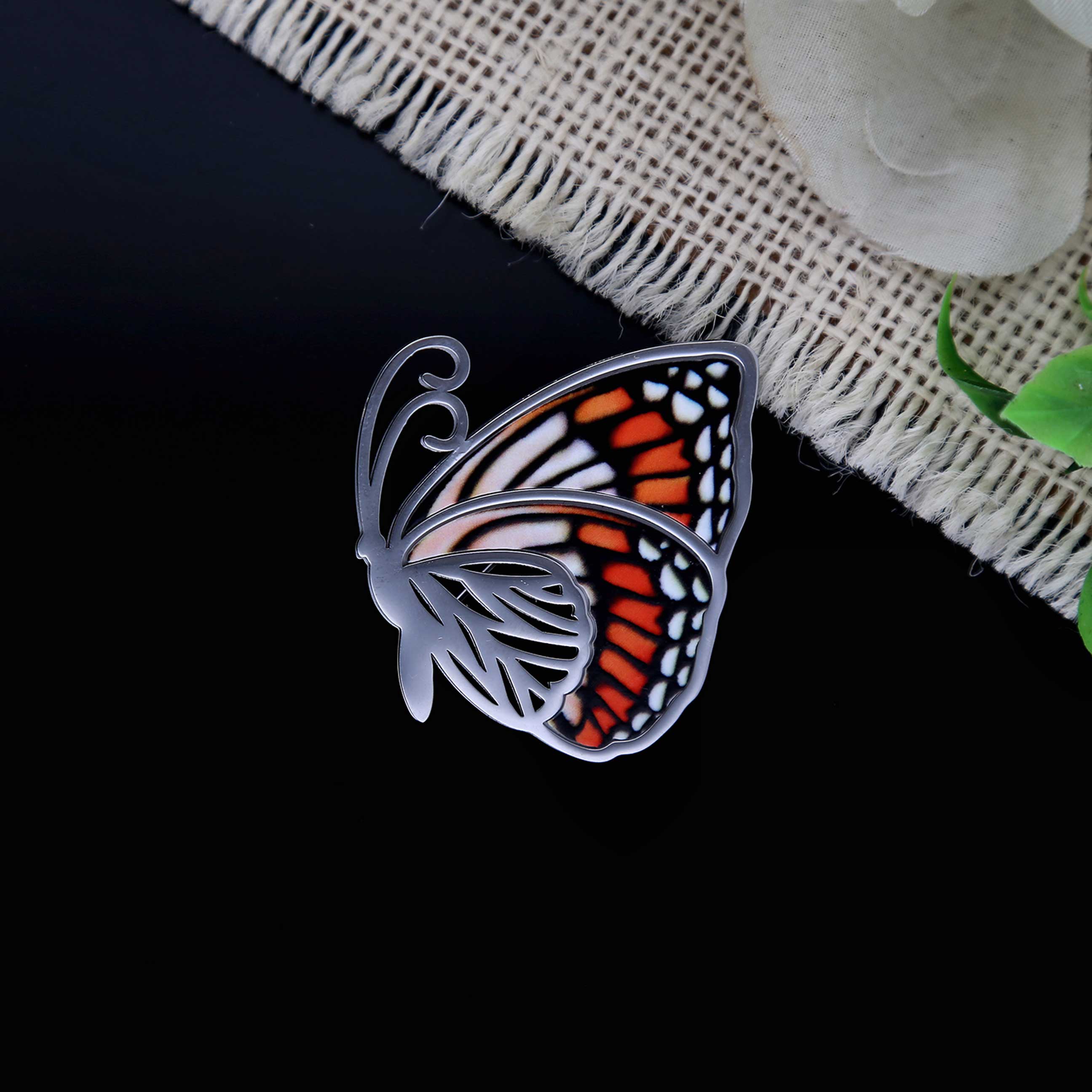 Butterfly Enamel Brooch - ESKU302303141