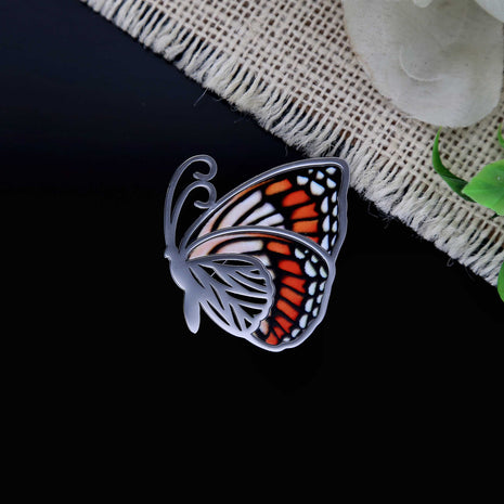 Butterfly Enamel Brooch - ESKU302303141