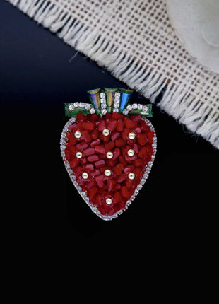 Elegant Strawberry Brooch Pin - ESKU302303149
