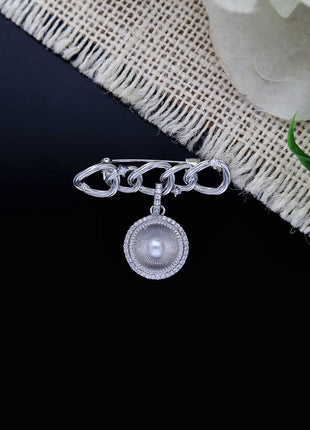 Pearl Modern Fine Brooch - ESKU302303165