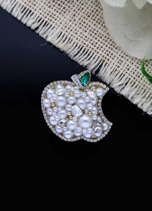 Pearl Fruit Brooch Pins - ESKU302303166