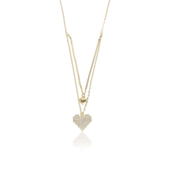 Double-Layer Heart Necklace - ESKU302303182