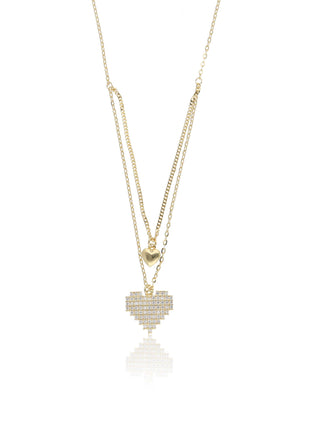 Double-Layer Heart Necklace - ESKU302303182