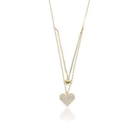 Double-Layer Heart Necklace - ESKU302303182