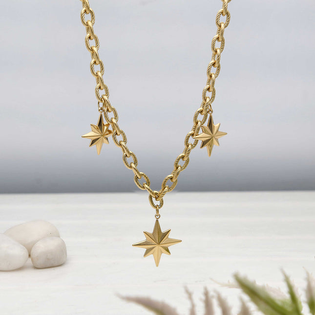 Star Plain Design Necklaces - ESKU302303195